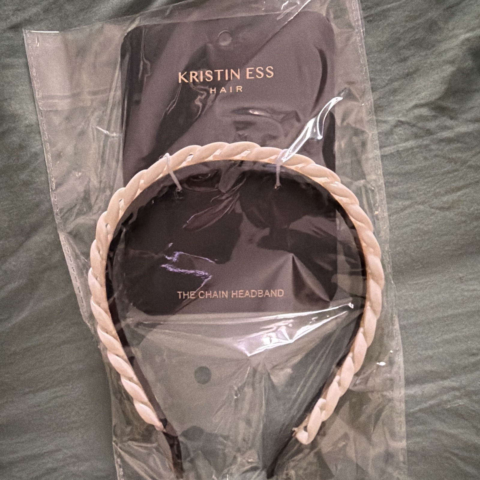 Kristin Ess Hair Chain Headband Cream Women’s Plastic Solid Casual