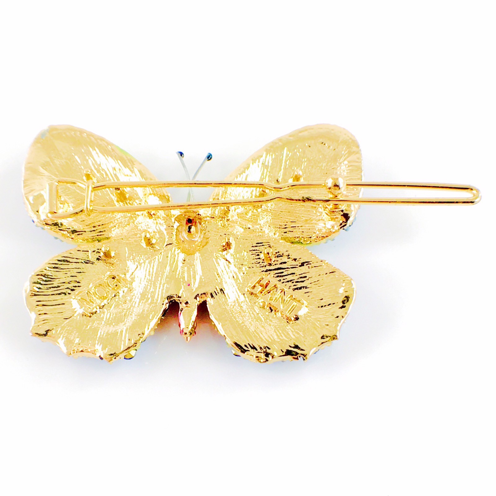 USA BUTTERFLY Hair Clip Hairpin use Swarovski Crystal Elegant Unique Blue B-5