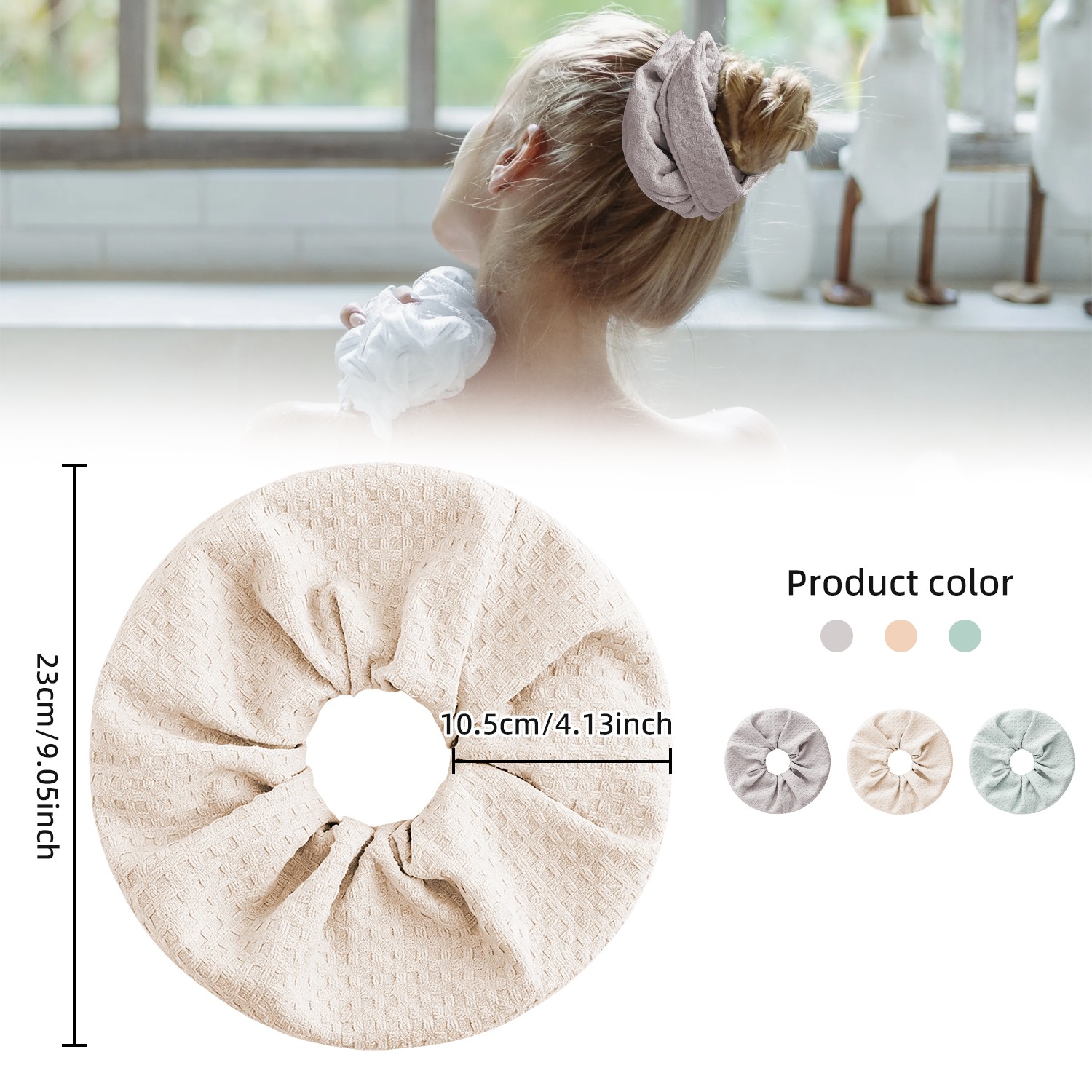 Oversize Hair Drying Towel Scrunchie for Women Makeup Washing Mask Spa Shower