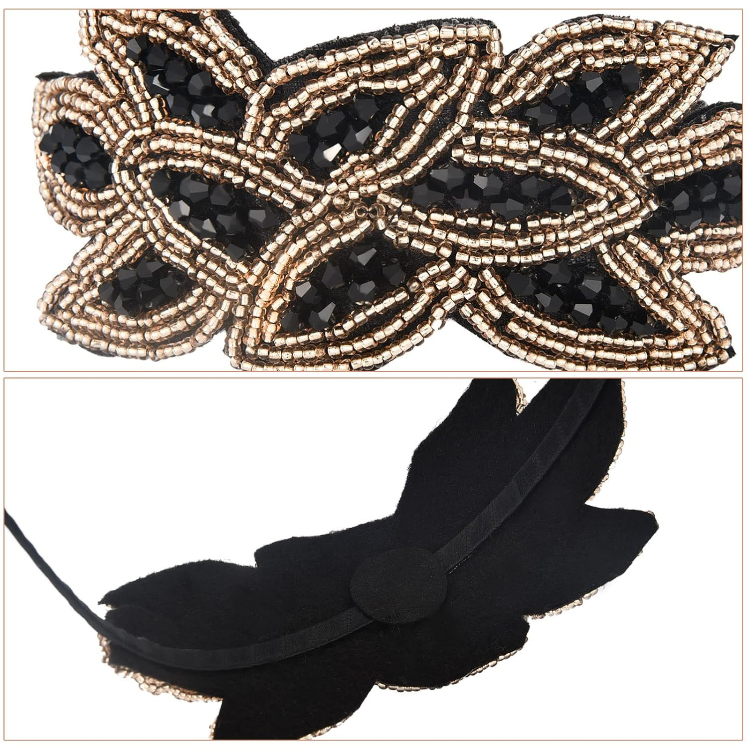 Tatuo 3 Pieces 1920S Flapper Headbands for Women 20S Vintage Headpiece Rhineston