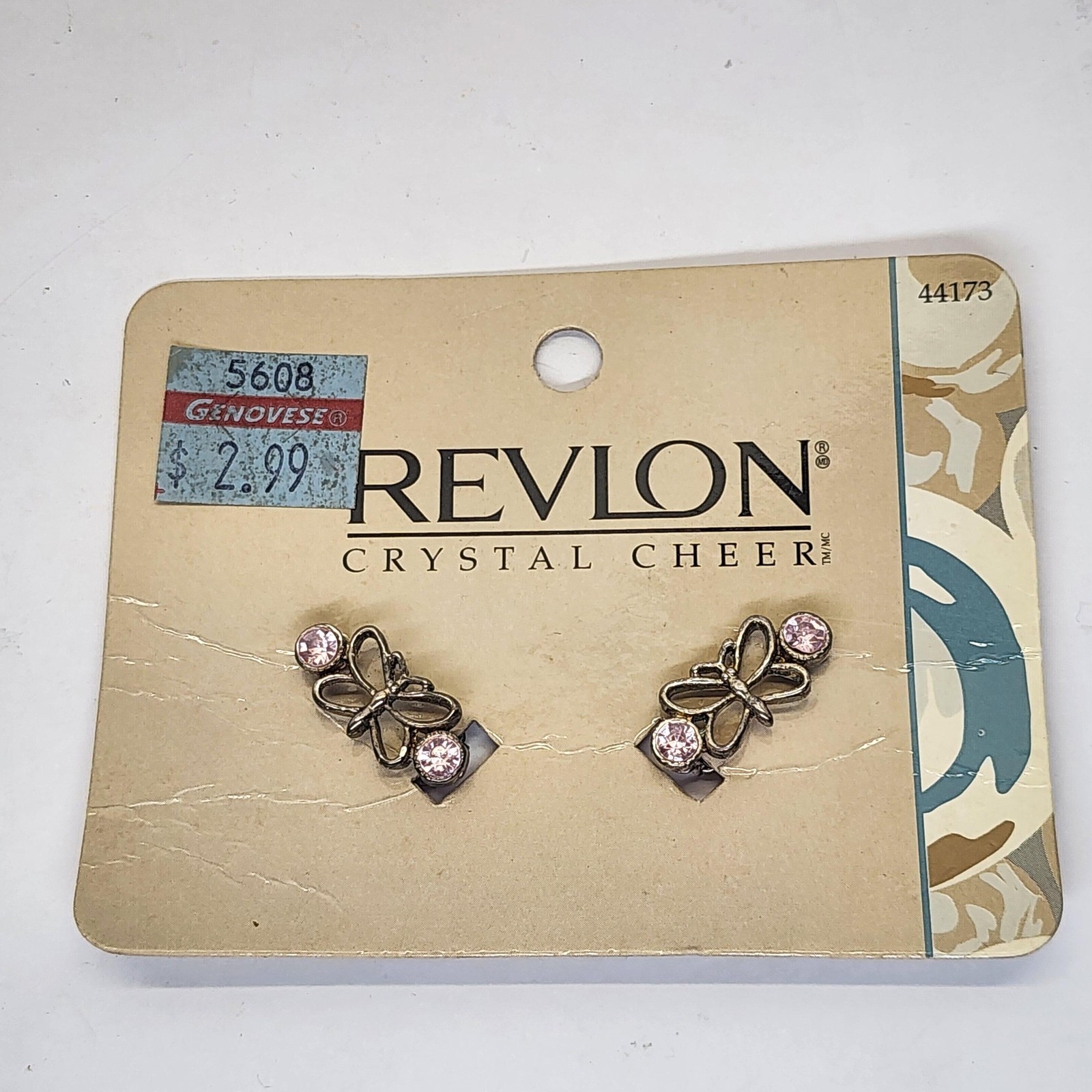 Vintage Revlon Barrettes Womens Bling Butterfly Crystal Cheer Jean Wire Hair Y2k