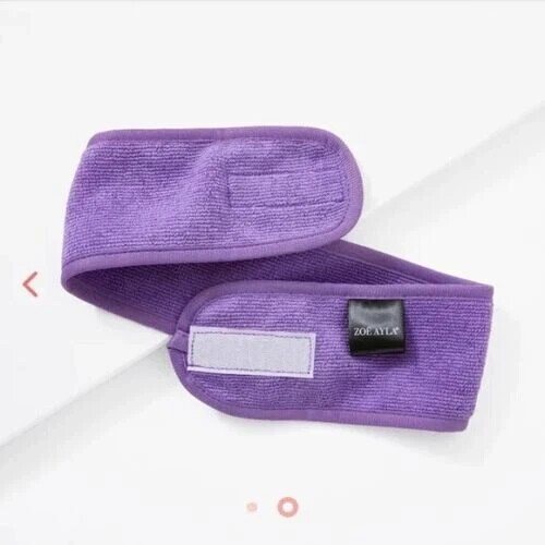 Zoe Ayla Spa Hair Towel Headband Bandeau Eco Friendly Purple NIB FABFITFUN NEW