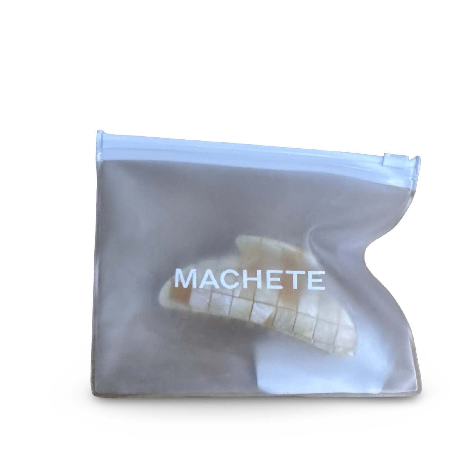 Machete Midi Heirloom Claw Sea Shell Checker Hair Clip Italian Acetate New