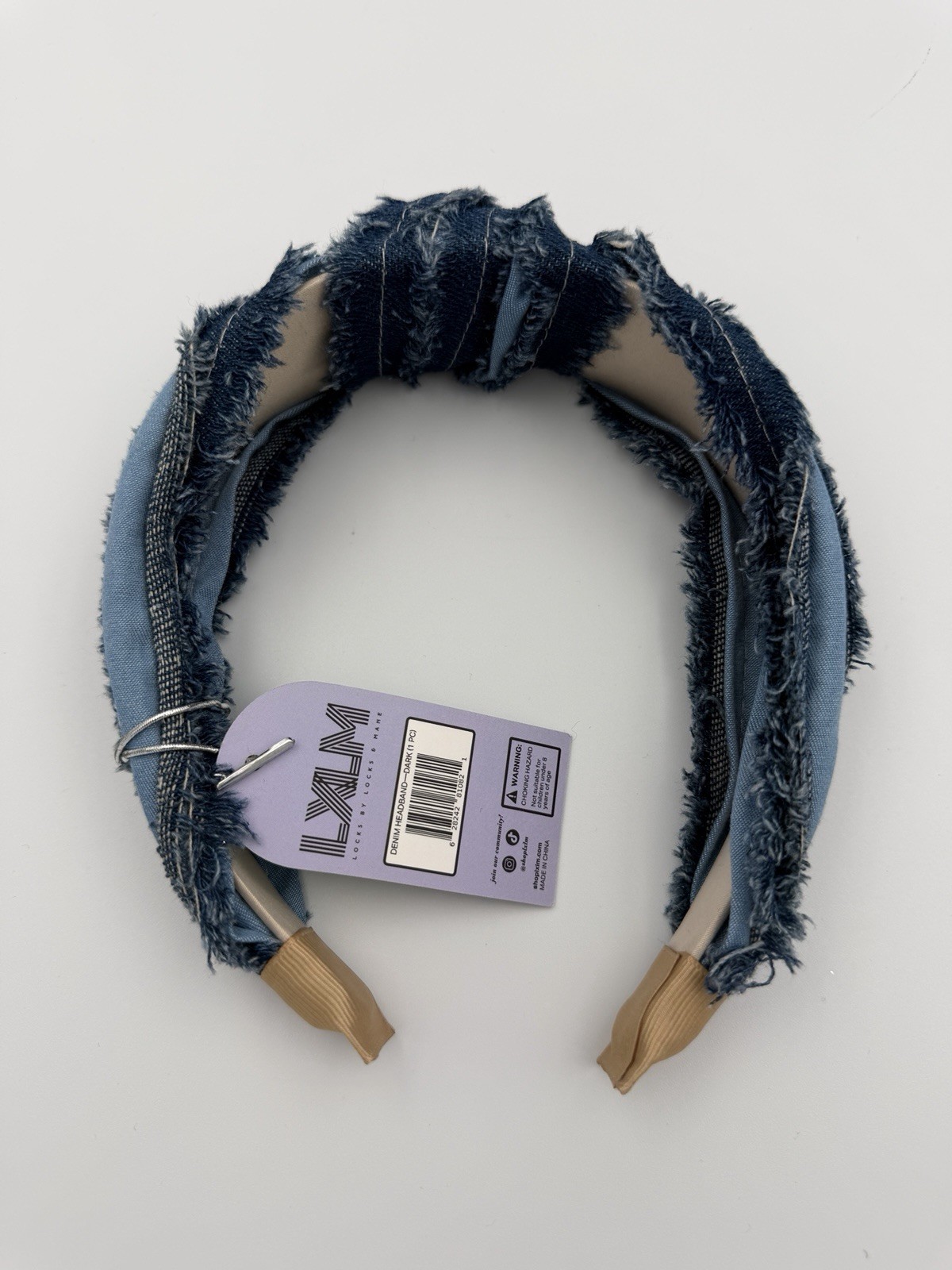 LXLM Top Knot Head Band Denim Style