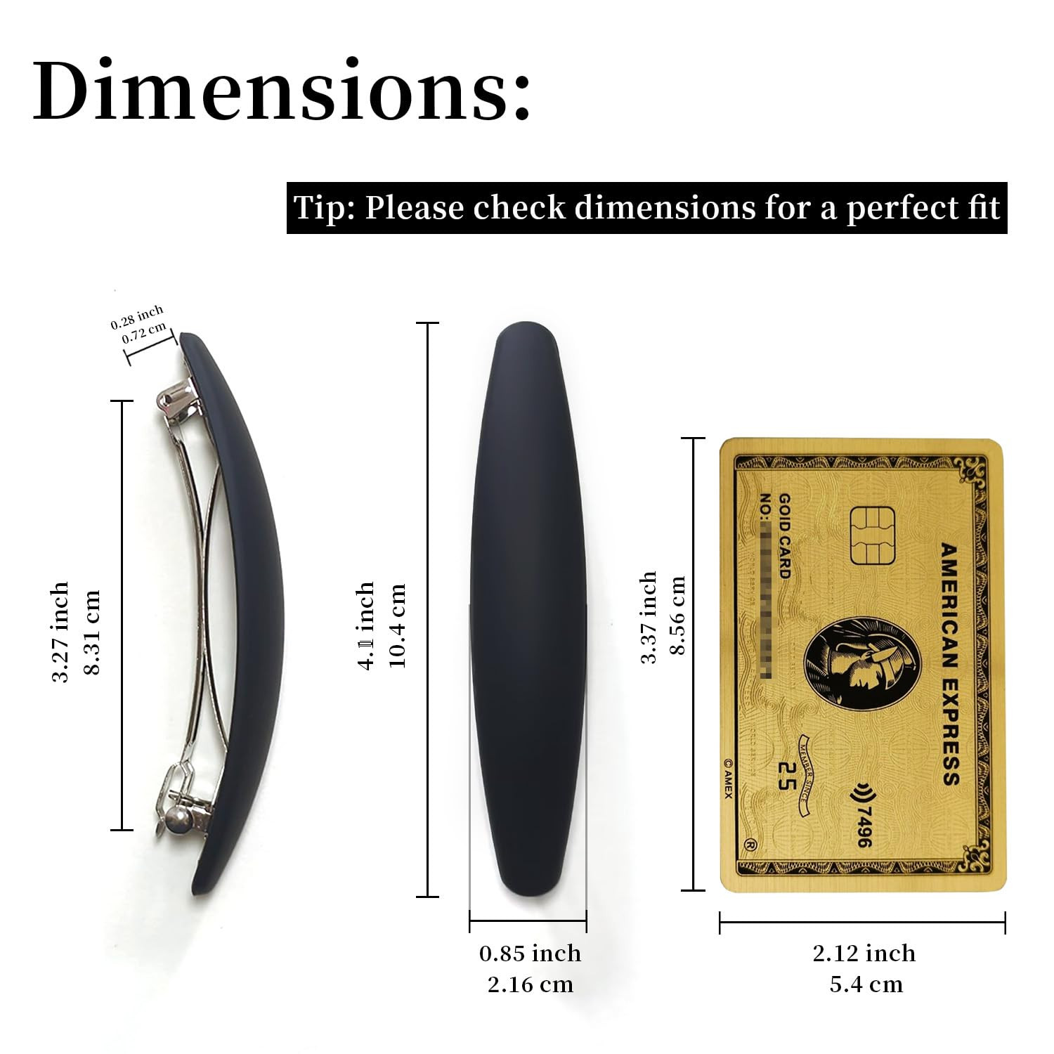 Large Hair Barrette Matte 4 Inch No Slip Not Easy to Break French Hair Clips …