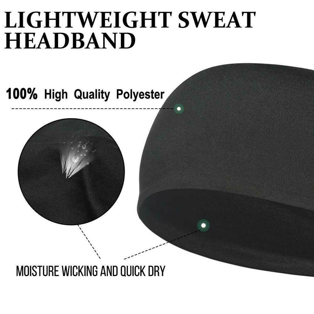 Moisture Wicking Sweatband Sports Headband Fitness Yoga Hairband Gym Head Band