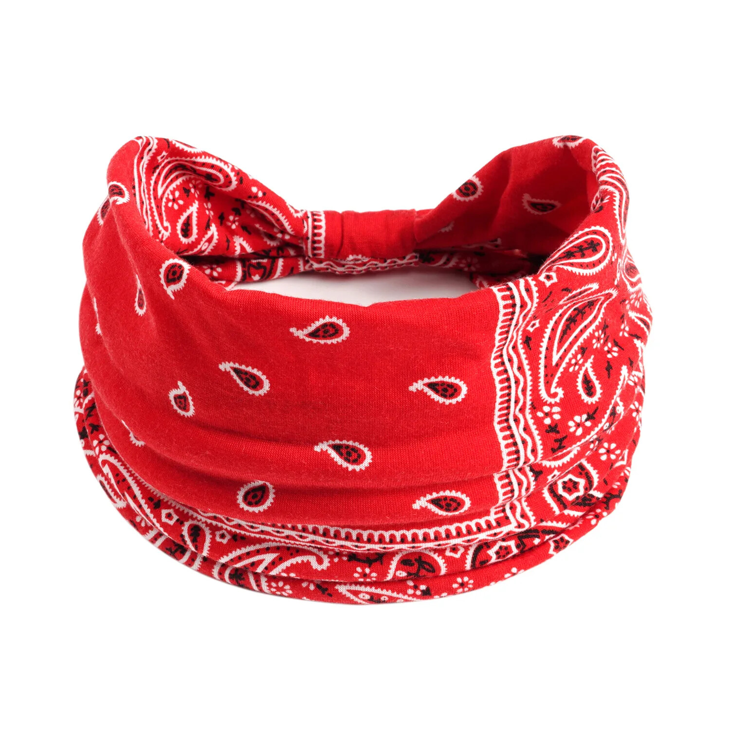 Bohemian Headbands for Women Cashew Flower Head Band Yoga Sports Hairband wide