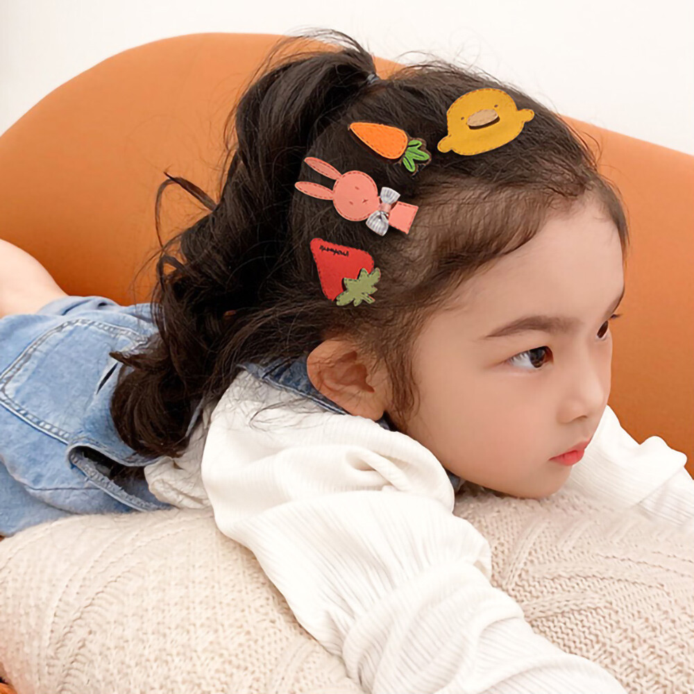 5pcs/set Cute Colorful Cartoon Hairpins Hair Clips Hair Accessories for Girls