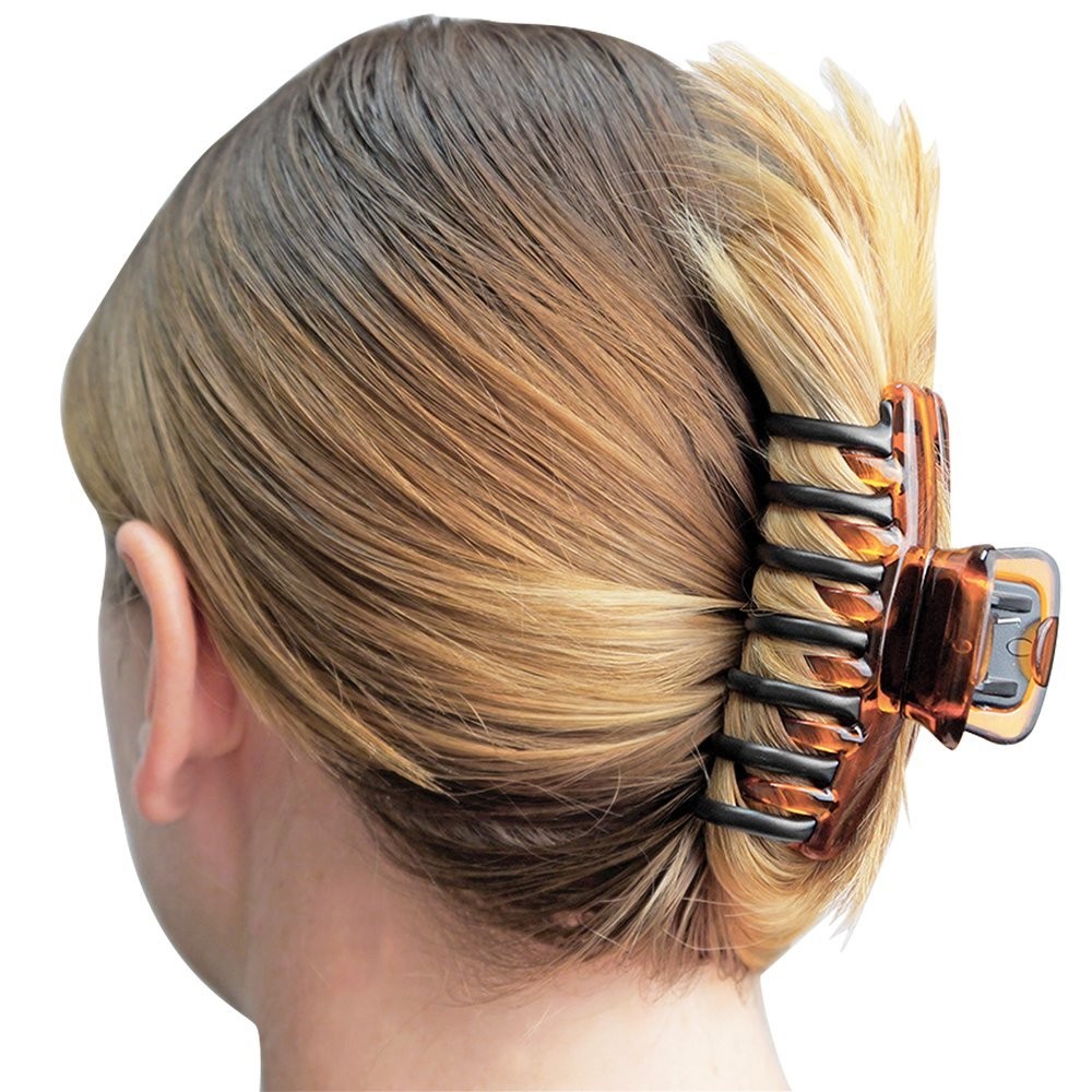 REVLON 2 Count Brown Black Strong Hold Hair Claw Clip