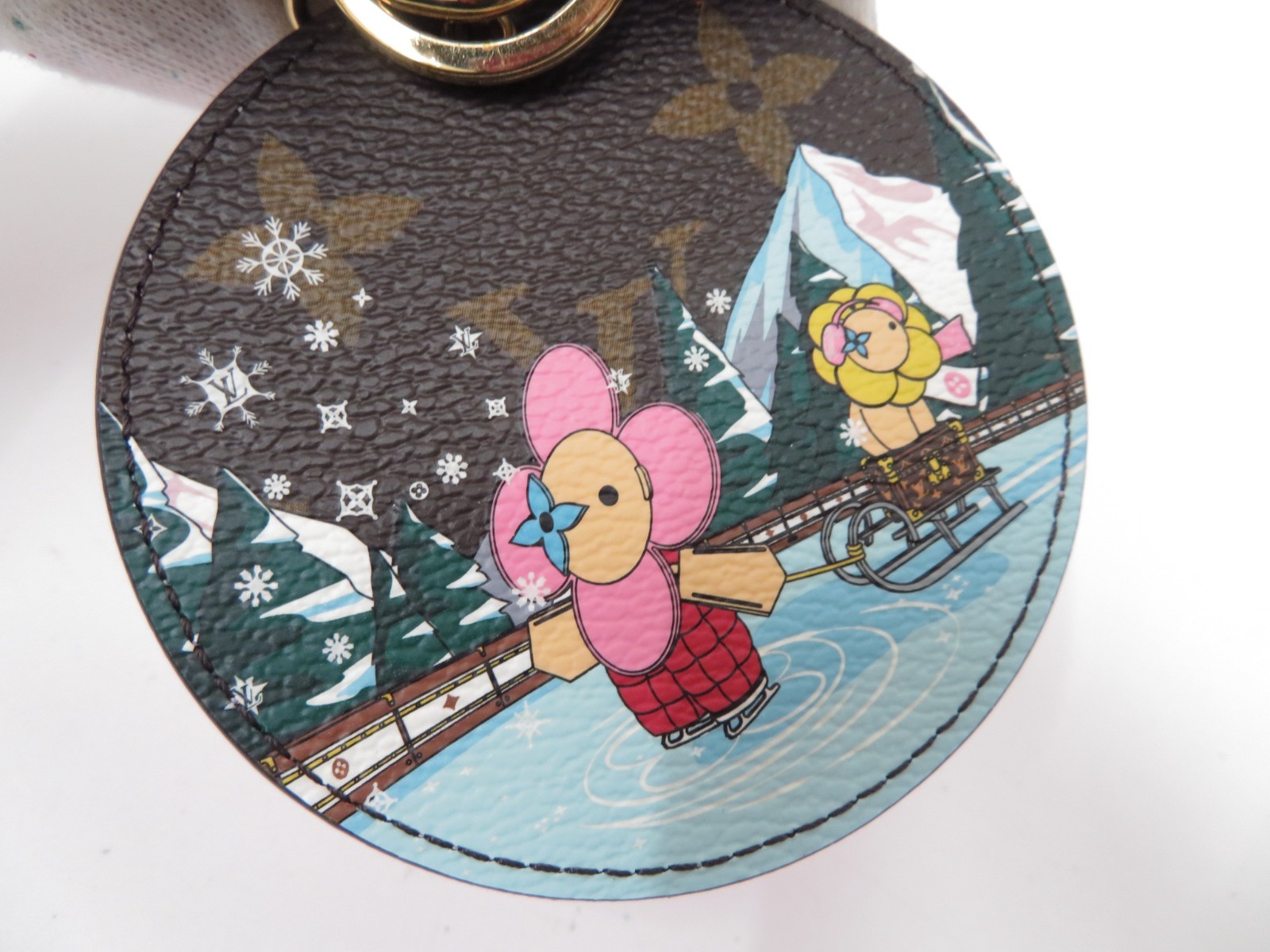 LOUIS VUITTON Monogram Ilustre Charm Bag Charm Keyholder Key Ring M82633#43375