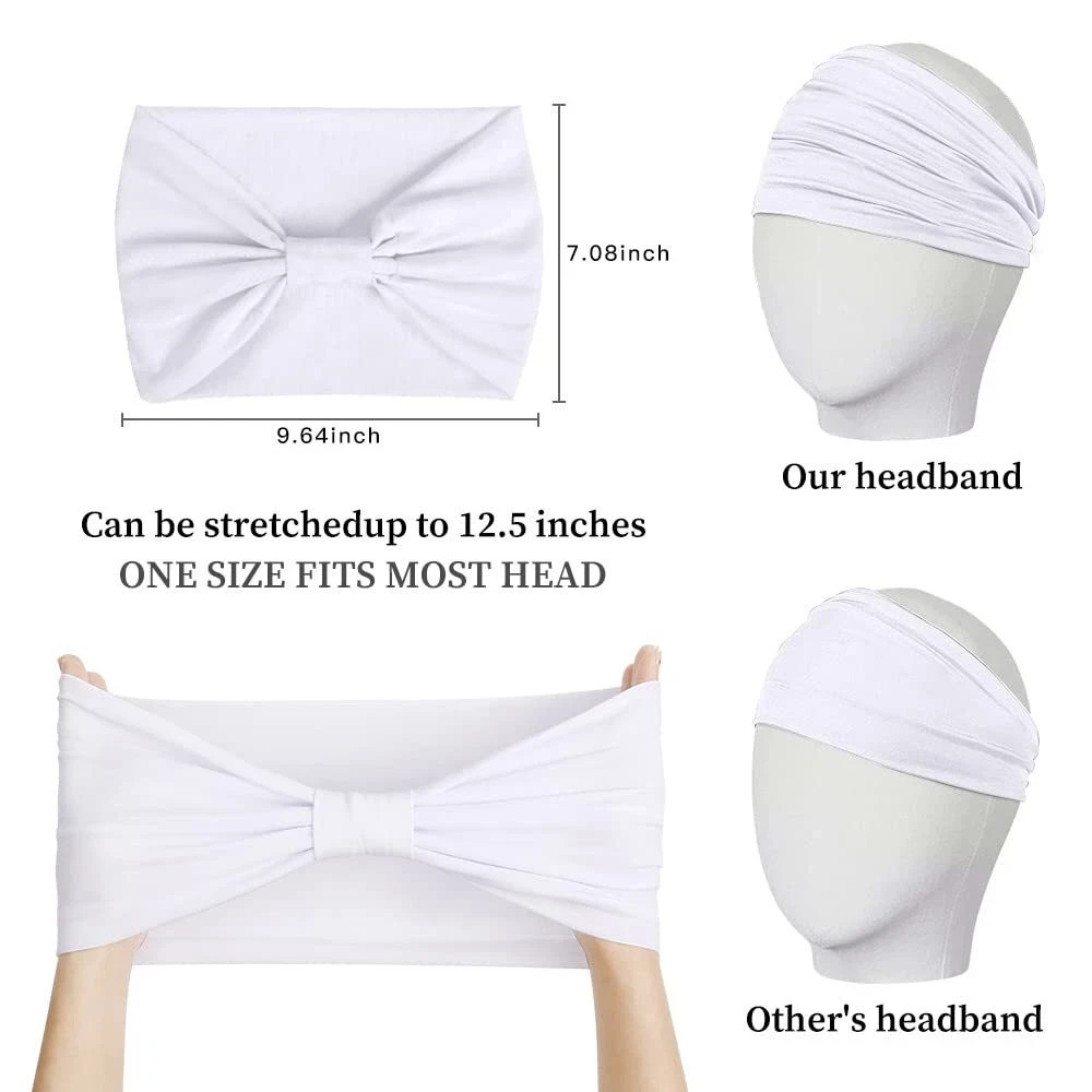 Headbands for Women 7” Extra Wide Head Bands Non Slip Boho Women’s Hair Band