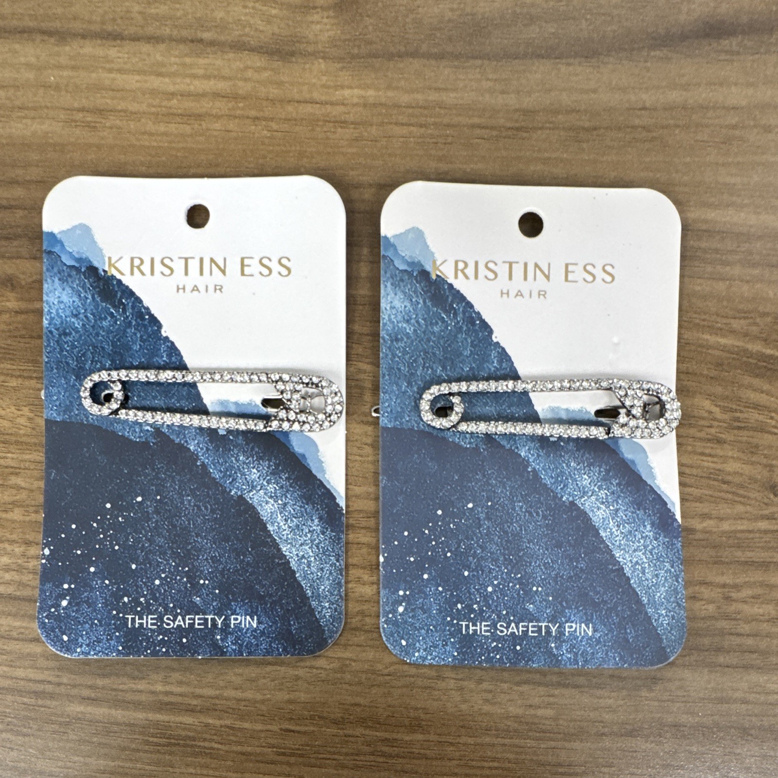 Set of Two (2) Kristin Ess “The Safety Pin” Hair Clips {NEW WITH TAGS}
