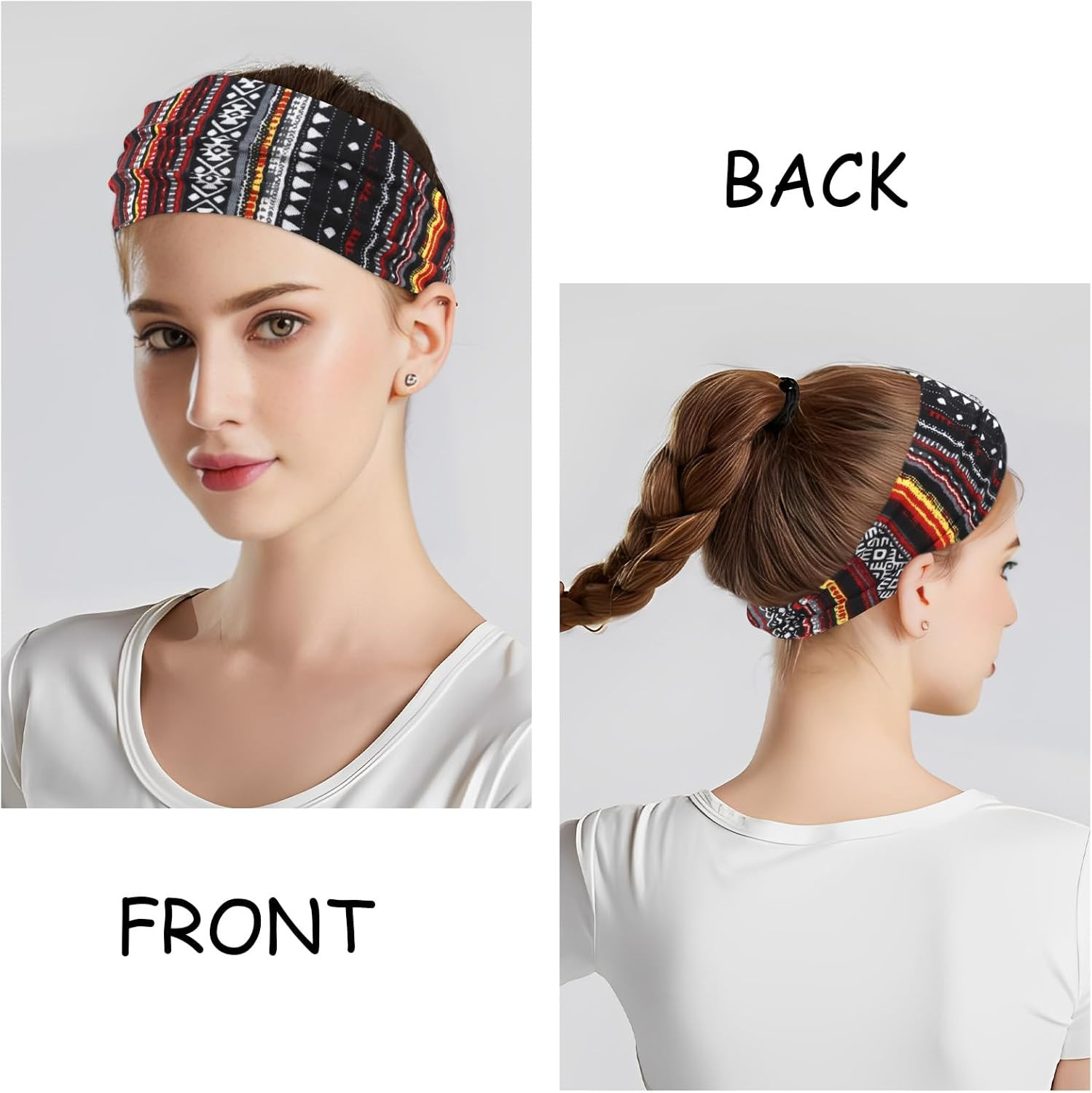 6Pcs Headbands Paisley Bandanas Head Bands Sweat Band Hair Wrap Headwrap Fashion