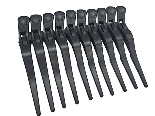 10-Pack Salon Croc Hair Clips – Non-Slip Styling Clamps for Thick Hair