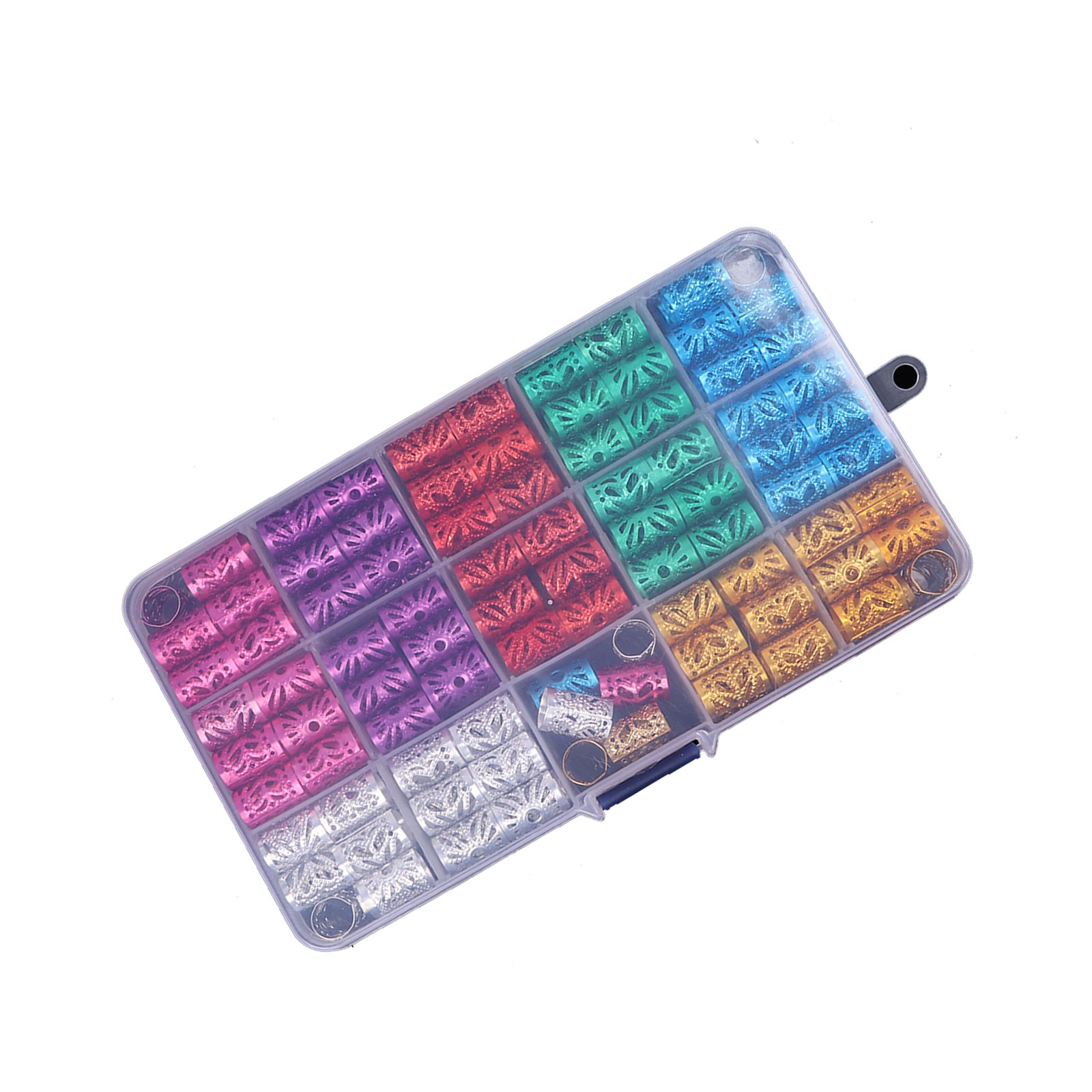 170Pcs Hair Dreadlocks Beads Various Colors Exquisite Patterns Trendy Easily Use
