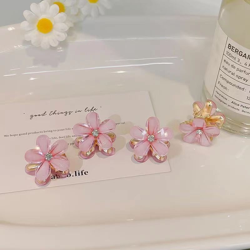 14P Random Mini Flower Hair Clips Floral Hair Pins Women Daily Hair Accessories