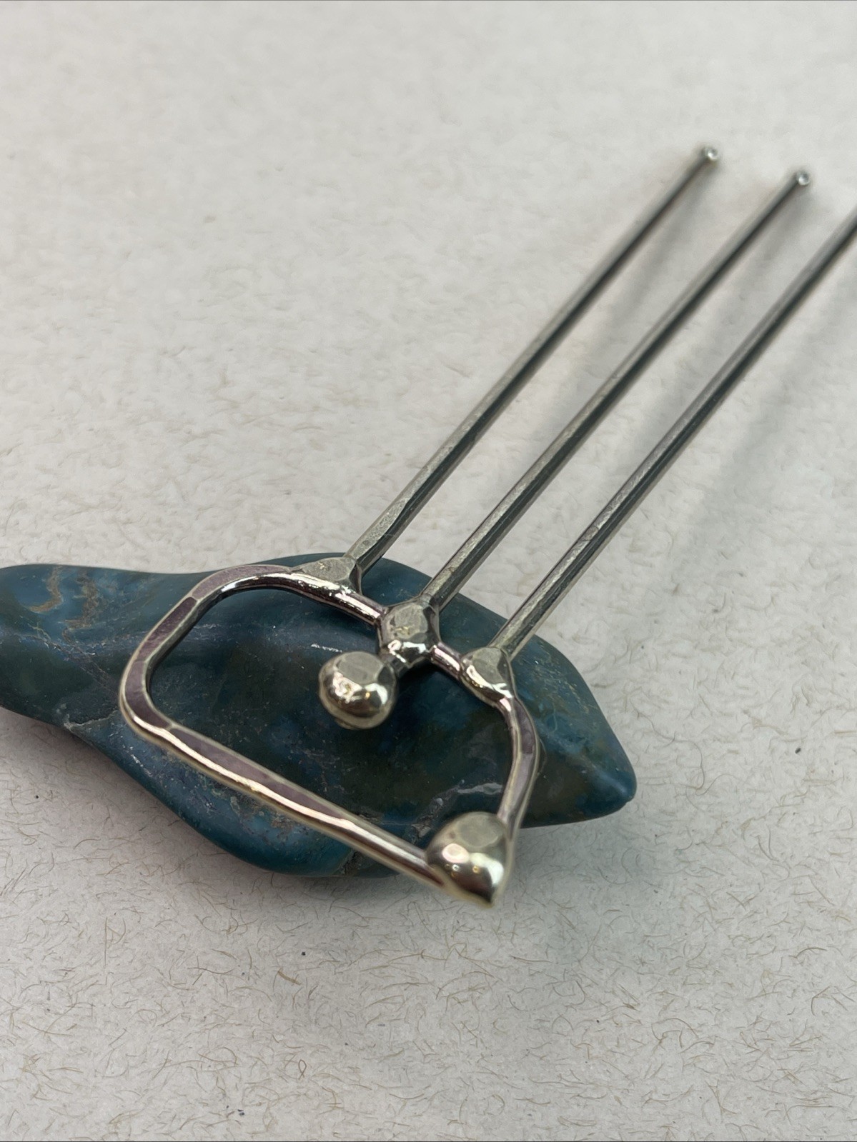 Hair Piece, Hair Stick, Hair pin, Solid welded Brass, Modern