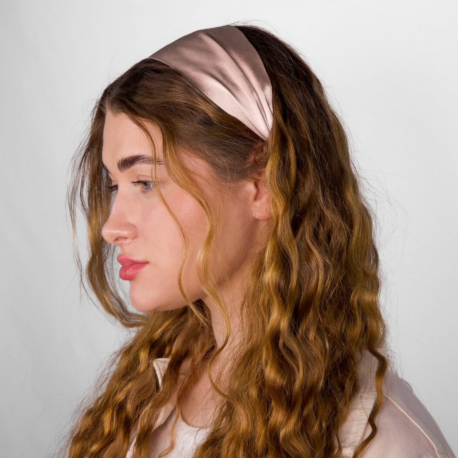 100% Pure Mulberry Silk Headband – Elastic Flat Hair Wrap Accessory for , Sof…