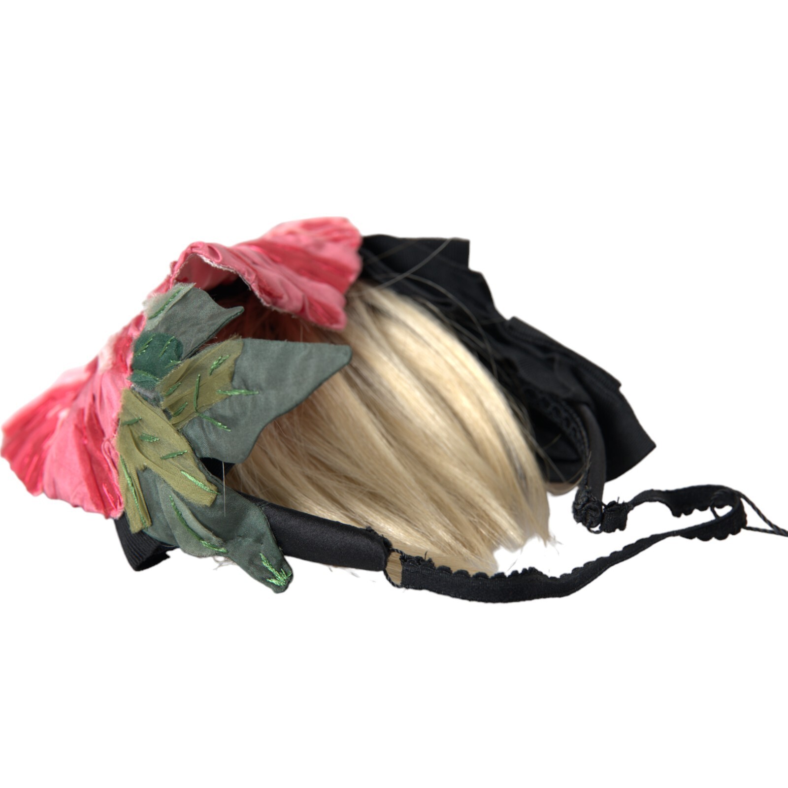 DOLCE & GABBANA Diadem Black Viscose White Hair Parrucchiera Headband 1500usd