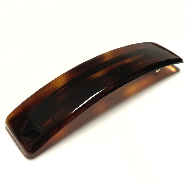 Barrette Metal Hair Clip Large Long Rectangle Animal Print Stripe Made in France