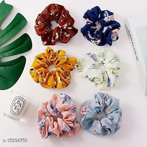 Lot Women Girl Hair Scrunchies Cotton Elastic Hair Bands Scrunchy Rope Ties 50pc