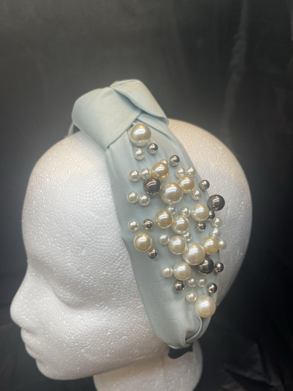 Pearl Headband Women’s pearl Knotted Beaded Jeweled Comfort