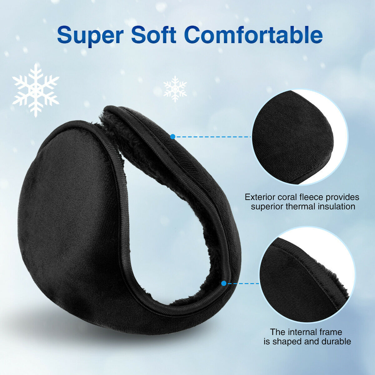 4 Packs Ear Muffs Winter Ear warmers Earwarmer Mens Womens Behind the Head Band