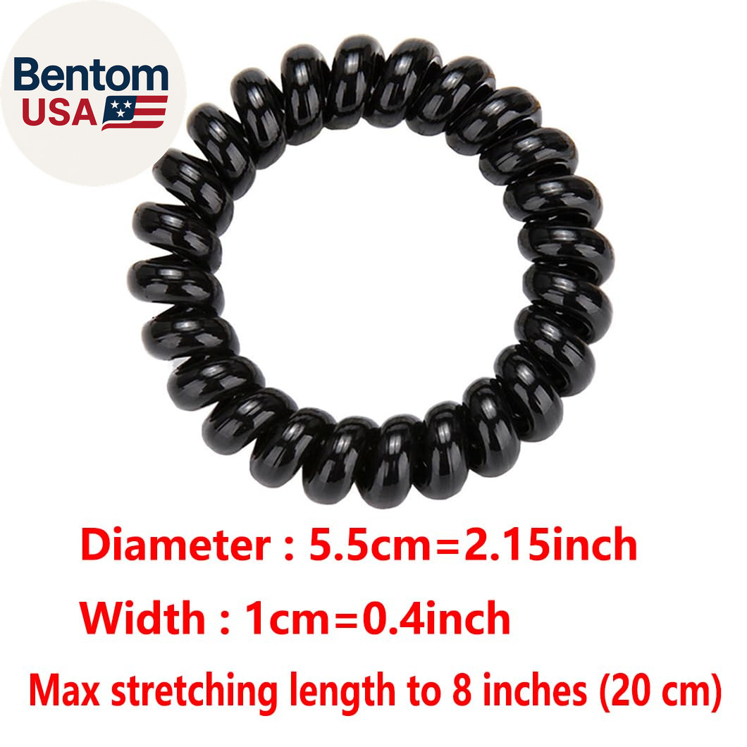 Spiral Hair Ties 20 Pieces Waterproof No Crease Coil Traceless Phone Cord Hair T