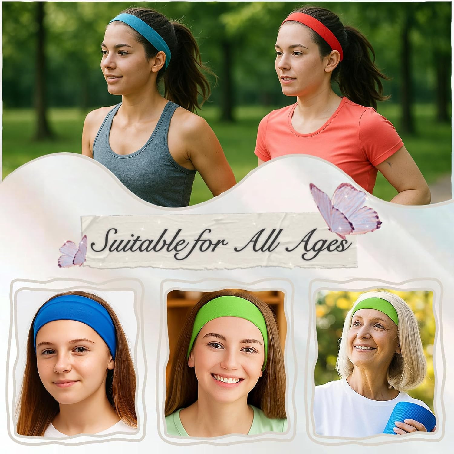 25 Pack Headbands for Women’S Hair Non Slip Multicolor Head Bands Hairbands | So