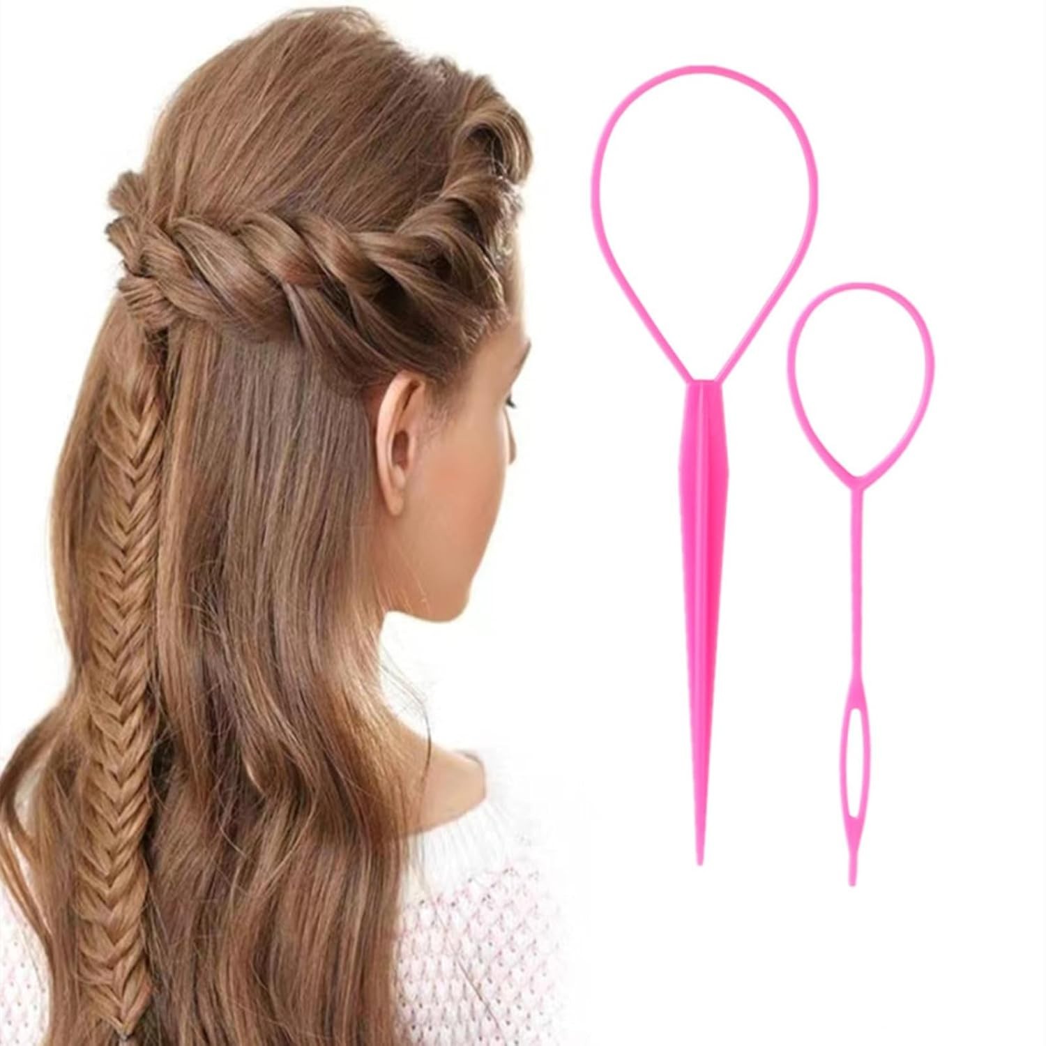 6pcs Topsy Tail and Hair Loop Styling Tool Set – Ponytail Makers, French Braid