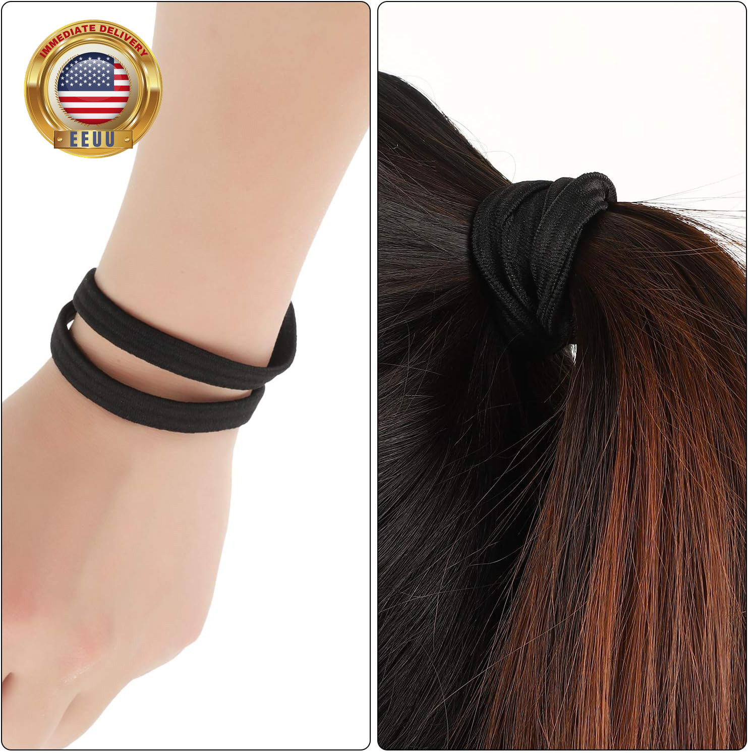 24 Pieces Thin Sports Elastic Headbands Black Skinny Athletic Exercise Hair Band