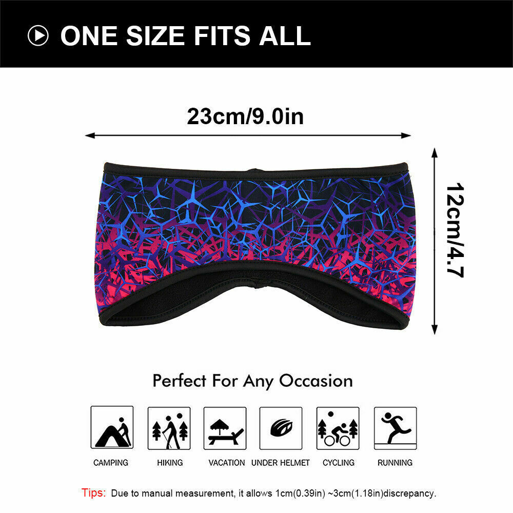 Womens Mens Winter Headbands Fleece Lined Ear Warmer Headband for Cold Weather