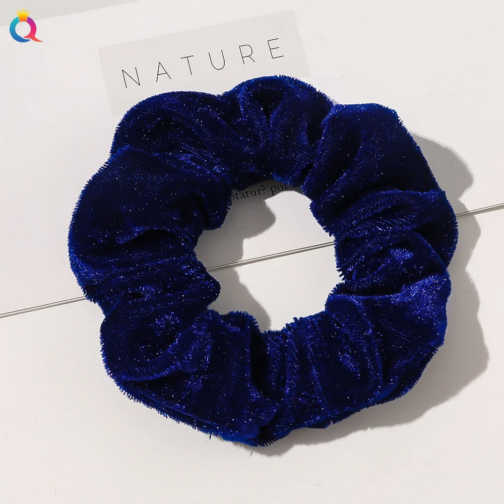 Winter Warm Soft Hair Scrunchies for Women Girls Cute Velvet Elastic Hair Band M