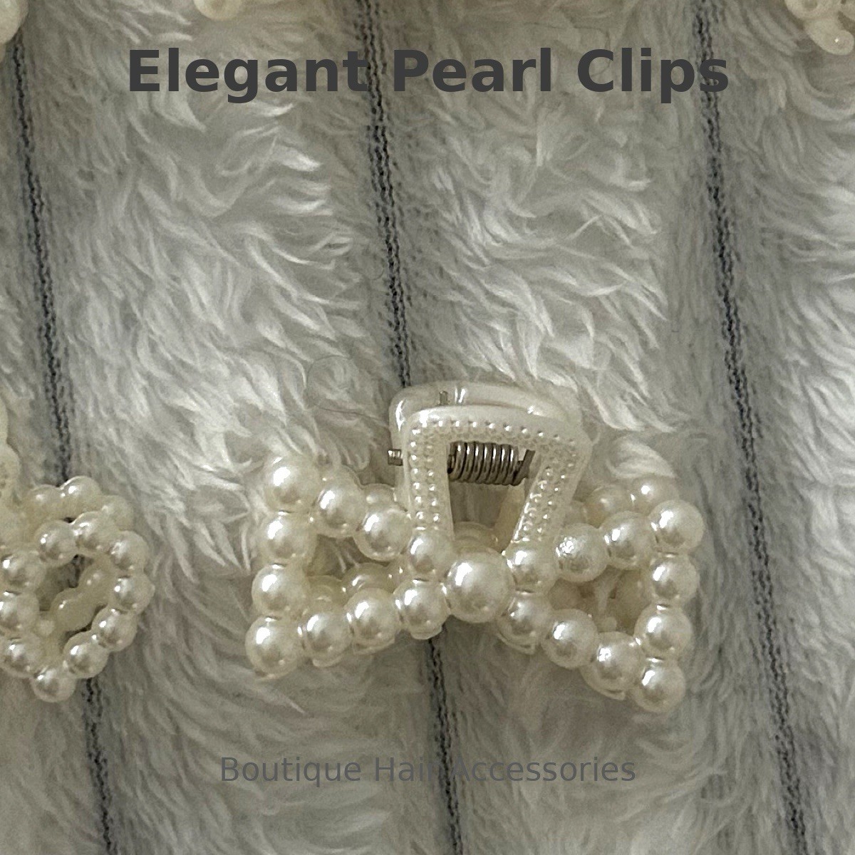 8pcs Pearl Hair Claw Clips Set White Pearl Mini Wedding Party Women Girls