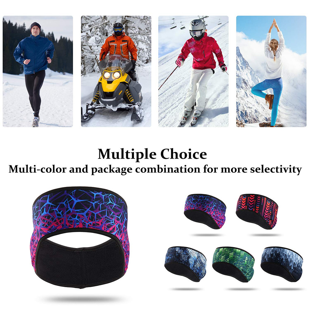 Womens Mens Winter Headbands Fleece Lined Ear Warmer Headband for Cold Weather