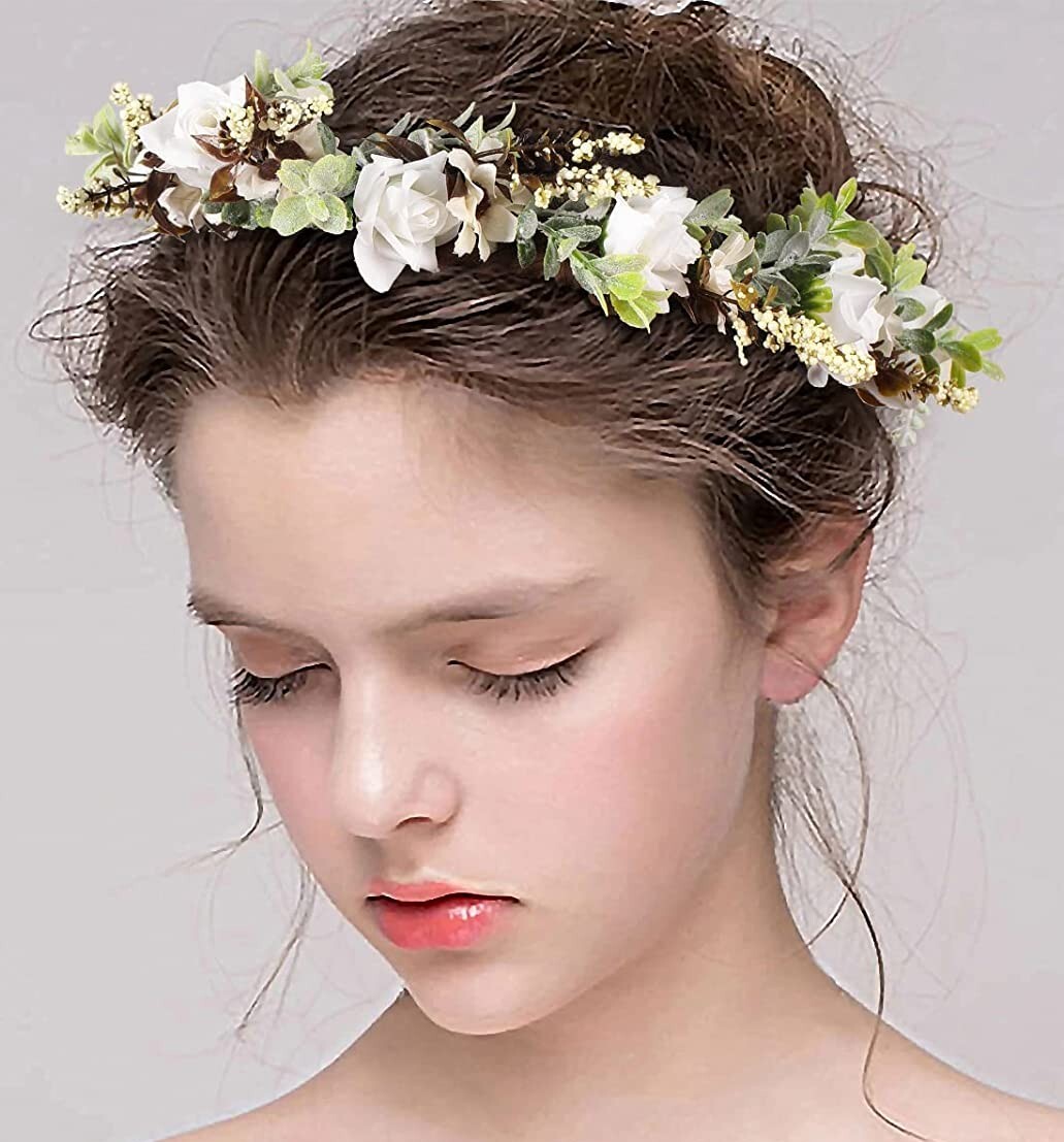 Adjustable Women’s Leave Flower Headband Crown Garland Wreath Wedding Festival