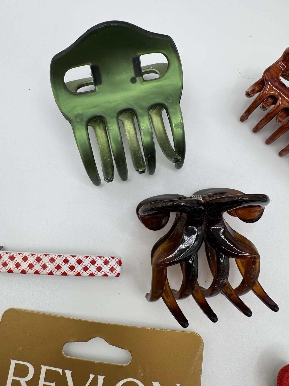 Vintage Barrette Hair Clips & Claw Clips Random Lot Of 11