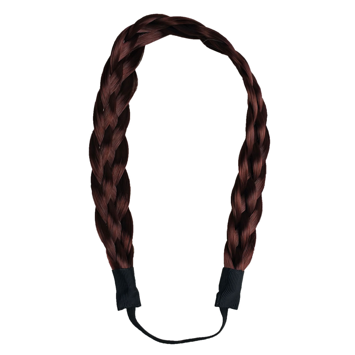 Synthetic Hair Band Plaited Headband Braided with Elastic 3/4″~1″ Wide