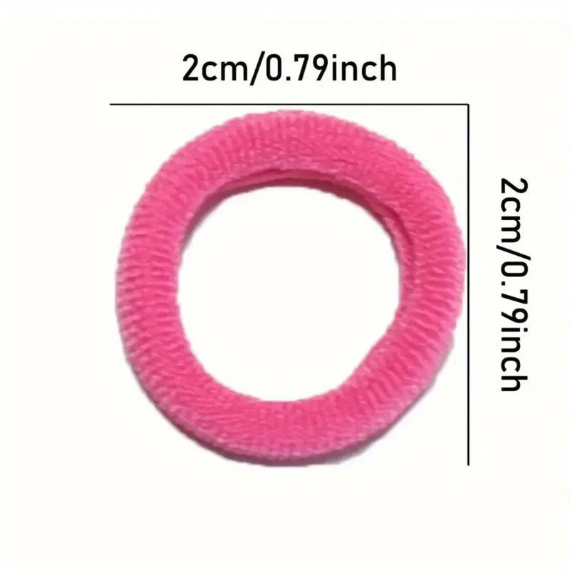 200pcs Vibrant Colorful Elastic Hair Bands for Girls & Women Small Rubber