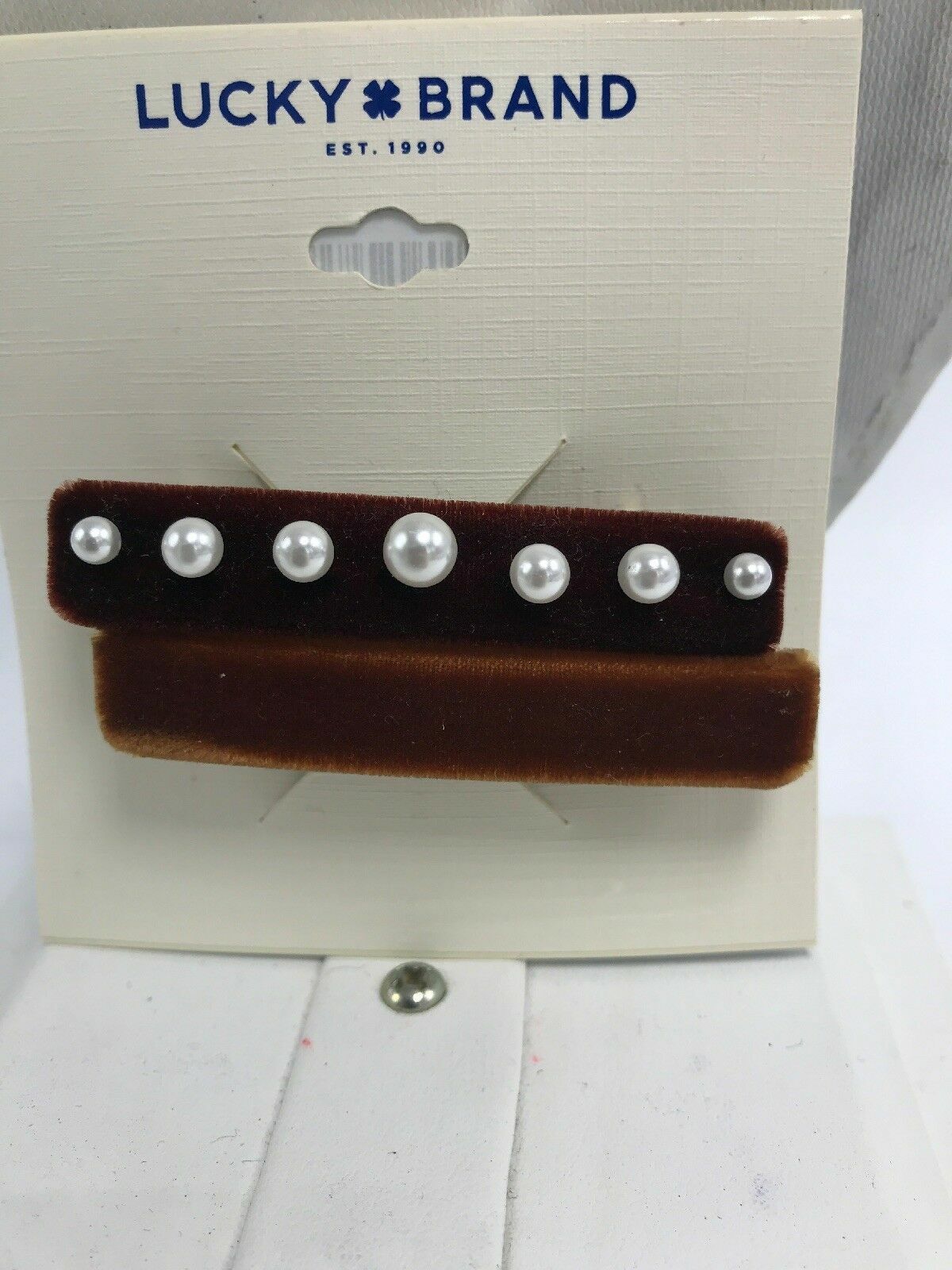 LUCKY BRAND 2 PC VELVET SET BARRETTE MAROON TONES JWEL0935