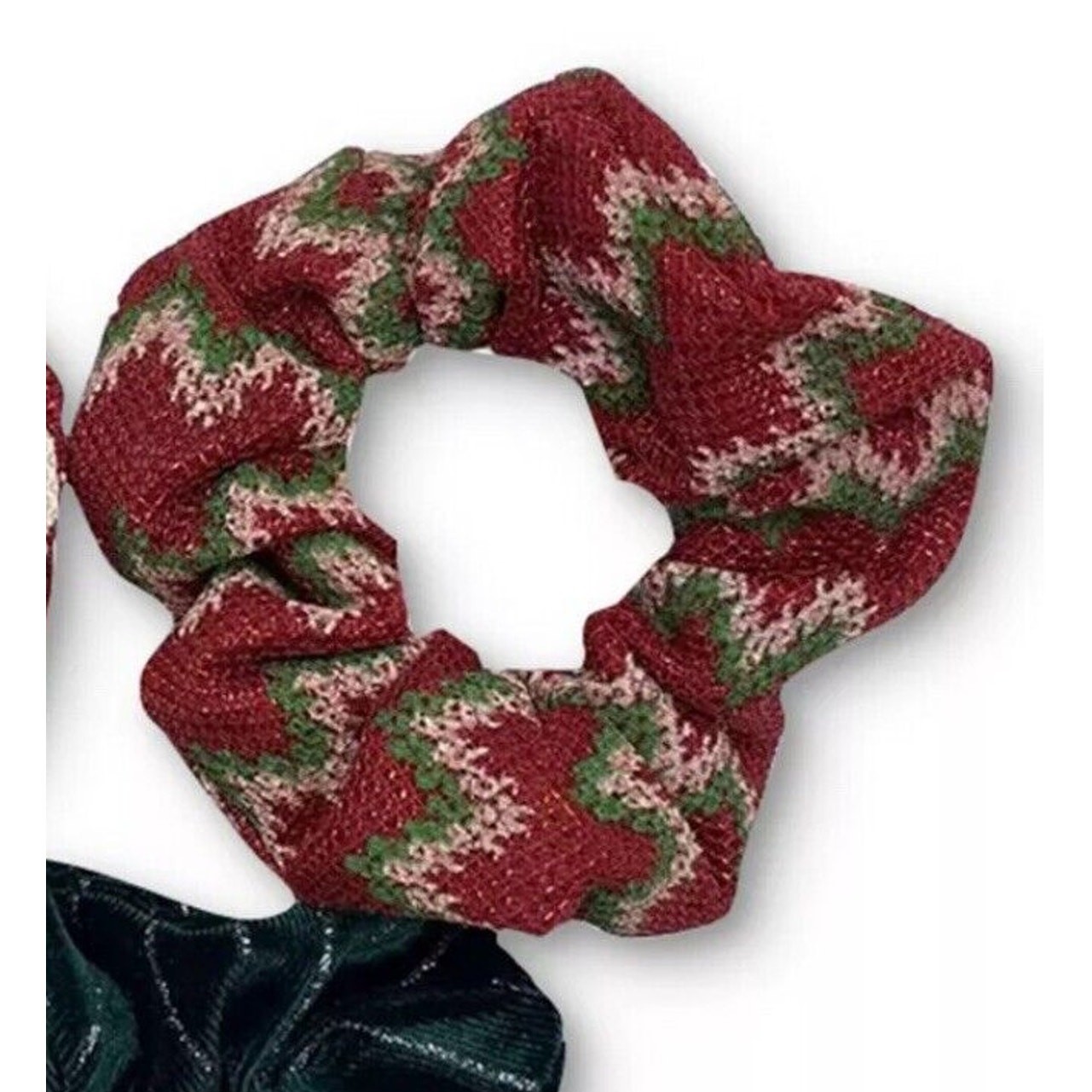 Christmas Scrunchie Hairbands (3 Piece Set) Xmas Fashion Style Holidays Chic NEW