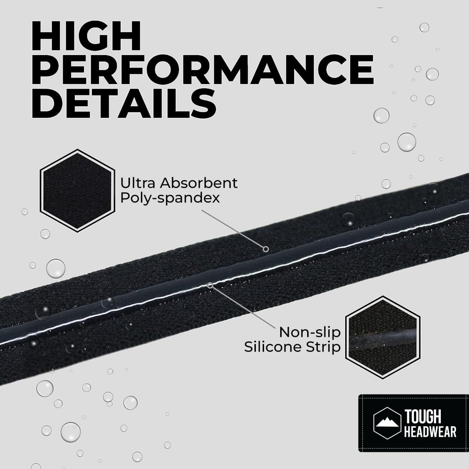 Thin Elastic Sports Headbands for Men & Women – Non-Slip Workout Hair Bands – 6-