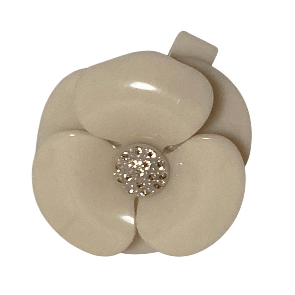 ALEXANDRE DE PARIS Flower Motif Camellia Pastel Barrette Beige Women USED