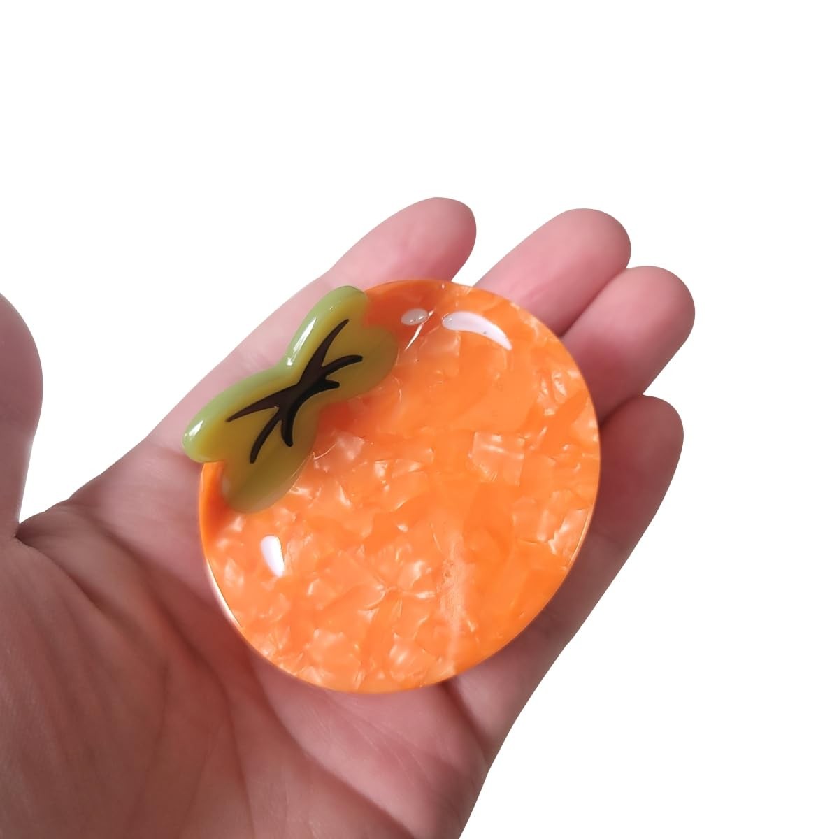 Orange Persimmon Hair Clip,Acetate Claw 1 Count (Pack of 1),