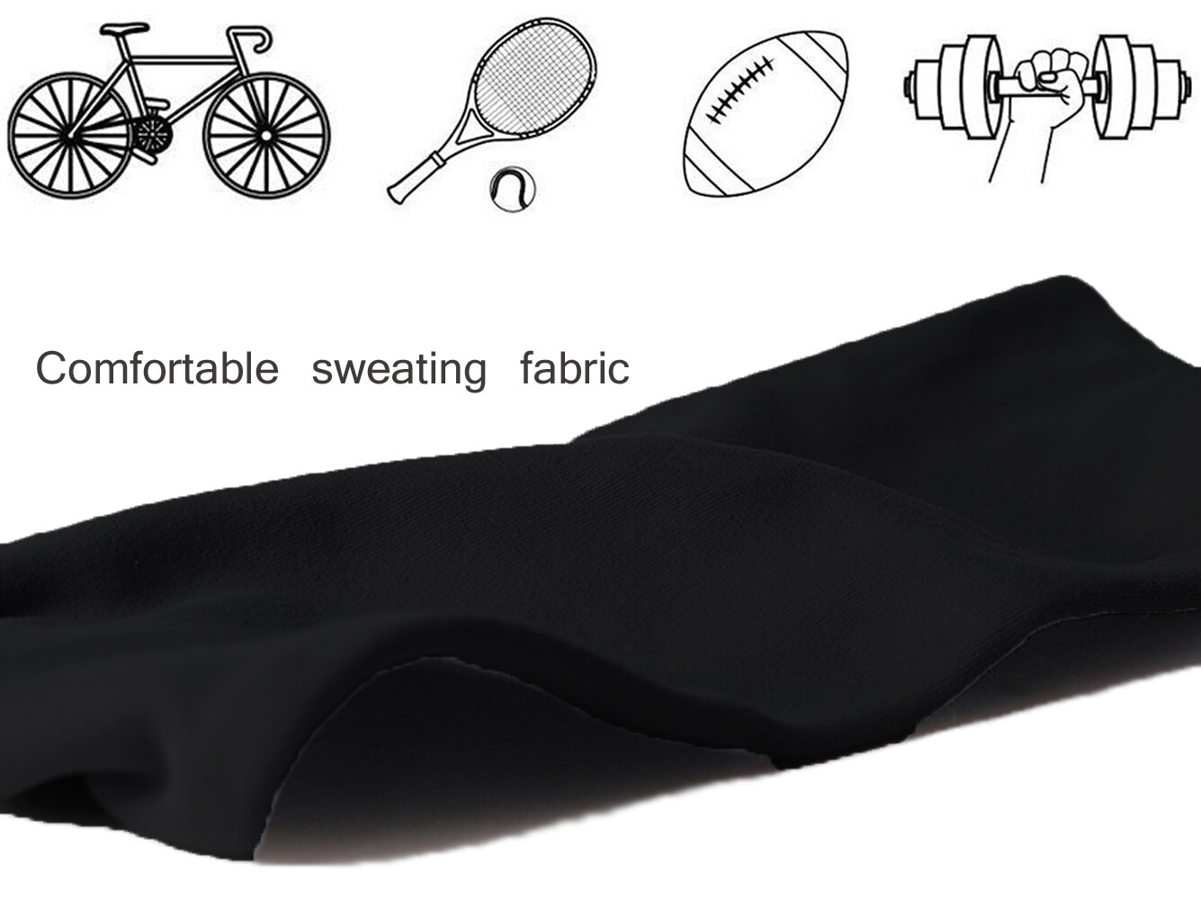 Non-Slip Headband For Men Women Sweatbelt Workout Running Yoga Bike Head Wrap US
