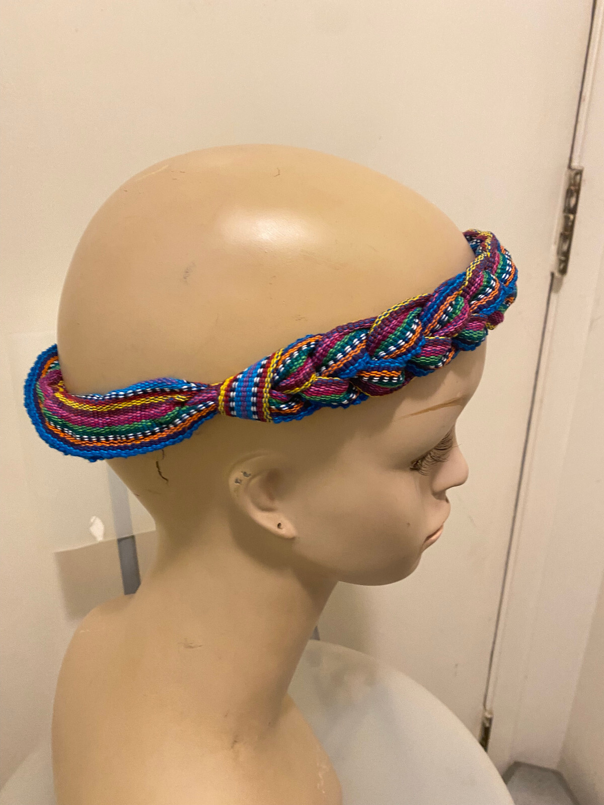Braided strap headband Guatemalan cotton Colorful Tribal Elastic Women Child BS