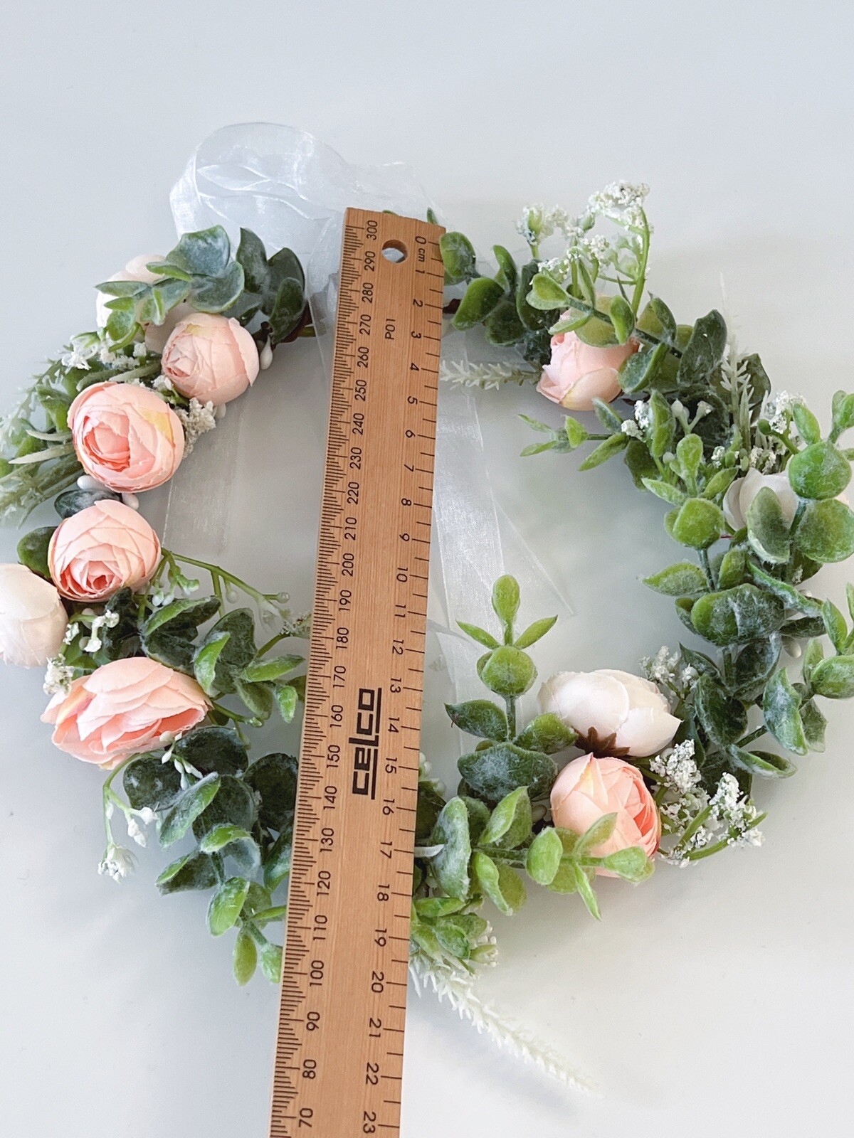 Women Beige Pink Champagne Rose Flower Beach Party Hair Headband Tiara Garland