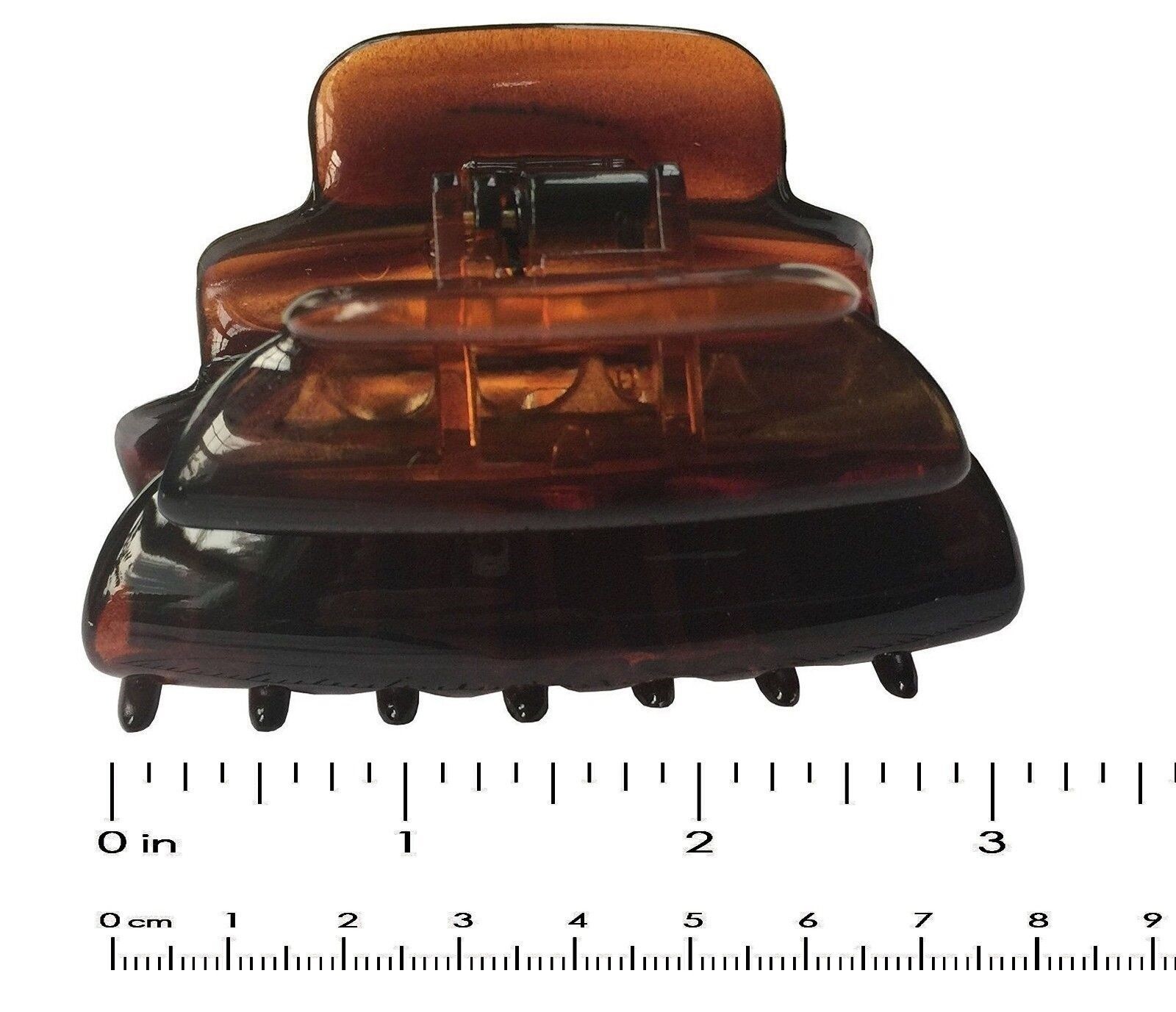 Parcelona French Crumpled Fat Medium Shell Celluloid Jaw Hair Claw Clip Clutcher