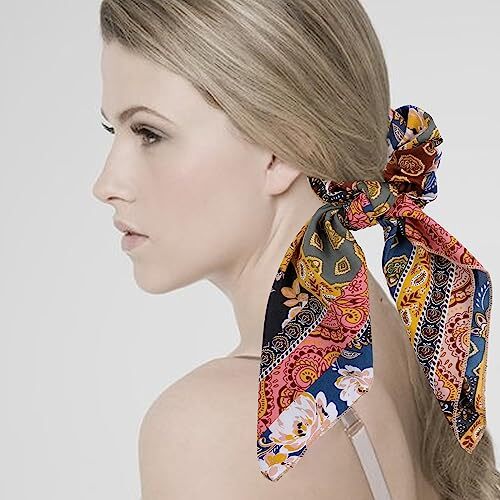 Paisley Scrunchie Hair Accessories – Chiffon Hair Scarf Bandana, paisley1