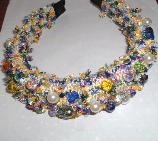 JEWELED GLITTER YARD DESIGNER MADE HEADBAND NEW WITHOUT TAG